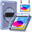 For iPad (2025) / 10.9 (2022) 360-Degree Swivel Kickstand PC+TPU Cover Hand Strap Design Tablet Case with Shoulder Strap - Lavender Gray - 2