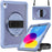 For iPad (2025) / 10.9 (2022) 360-Degree Swivel Kickstand PC+TPU Cover Hand Strap Design Tablet Case with Shoulder Strap - Lavender Gray - 5