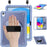 For iPad (2025) / 10.9 (2022) 360-Degree Swivel Kickstand PC+TPU Cover Hand Strap Design Tablet Case with Shoulder Strap - Lavender Gray - 6