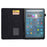 For Amazon Fire Max 11 Stand Folio Tablet Case Microfiber Leather Iron Tower Imprinted Smart Cover with Card Slot - Black - 2