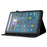 For Amazon Fire Max 11 Stand Folio Tablet Case Microfiber Leather Iron Tower Imprinted Smart Cover with Card Slot - Black - 3