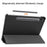 For Samsung Galaxy Tab S10 FE / S9 FE / S9 Tri-Fold Stand Folio Case PU Leather Auto Wake / Sleep Tablet Cover - Black - 4