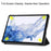 For Samsung Galaxy Tab S9 PU Leather Tablet Case Pattern Printing Trifold Stand Smart Auto Sleep / Wake Cover - Don't Touch Me - 3