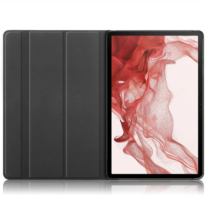 Tablet Case for Samsung Galaxy Tab S10+ Wi-Fi SM-X820 SM-X826B / Tab S9+ SM-X810 (Wi-Fi), SM-X816B (5G Global), SM-X818U (5G US) Leather Rotary Stand Cover - Black - 2