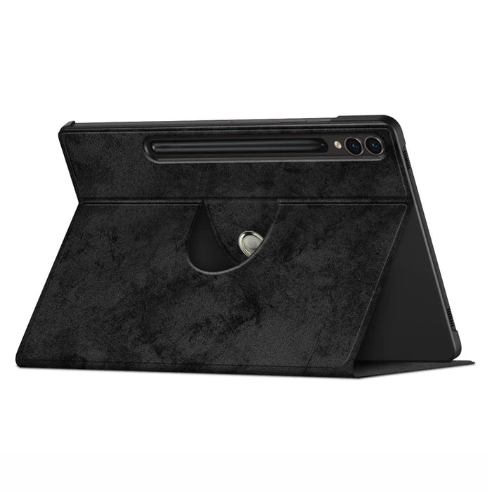 Tablet Case for Samsung Galaxy Tab S10+ Wi-Fi SM-X820 SM-X826B / Tab S9+ SM-X810 (Wi-Fi), SM-X816B (5G Global), SM-X818U (5G US) Leather Rotary Stand Cover - Black - 3