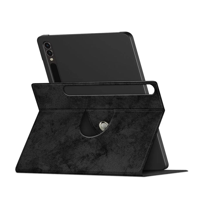 Tablet Case for Samsung Galaxy Tab S10+ Wi-Fi SM-X820 SM-X826B / Tab S9+ SM-X810 (Wi-Fi), SM-X816B (5G Global), SM-X818U (5G US) Leather Rotary Stand Cover - Black - 4