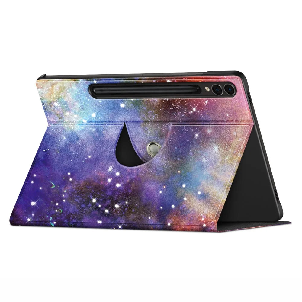 Rotating Tablet Case for Samsung Galaxy Tab S10+ Wi-Fi SM-X820 SM-X826B / Tab S9+ SM-X810 (Wi-Fi), SM-X816B (5G Global), SM-X818U (5G US) PU Leather Pattern Printing Stand Cover - Galaxy - 3