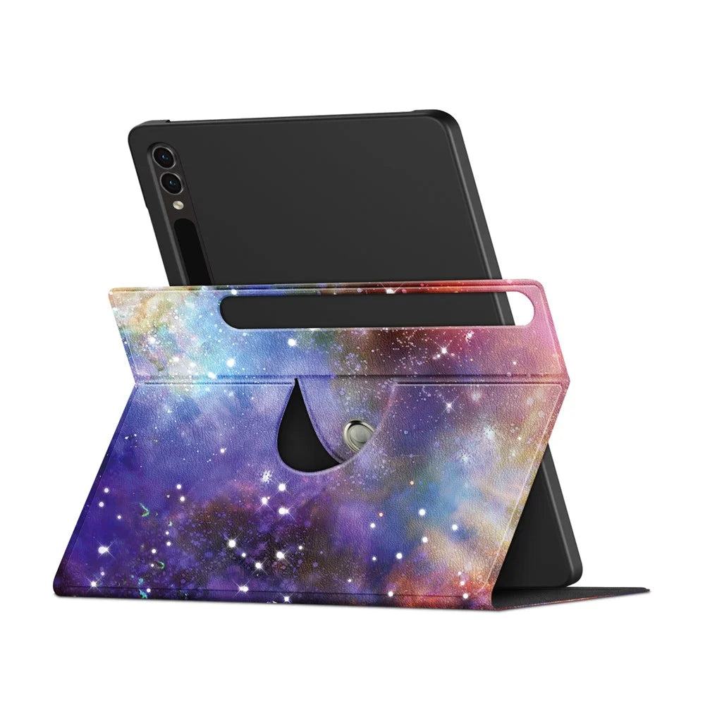Rotating Tablet Case for Samsung Galaxy Tab S10+ Wi-Fi SM-X820 SM-X826B / Tab S9+ SM-X810 (Wi-Fi), SM-X816B (5G Global), SM-X818U (5G US) PU Leather Pattern Printing Stand Cover - Galaxy - 4