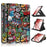 Rotating Stand Cover for Samsung Galaxy Tab S9 SM-X710, SM-X716B, SM-X718U PU Leather Pattern Printing Tablet Case - Graffiti - 1