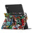Rotating Stand Cover for Samsung Galaxy Tab S9 SM-X710, SM-X716B, SM-X718U PU Leather Pattern Printing Tablet Case - Graffiti - 5