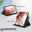 Rotating Stand Cover for Samsung Galaxy Tab S9 SM-X710, SM-X716B, SM-X718U PU Leather Pattern Printing Tablet Case - Graffiti - 6