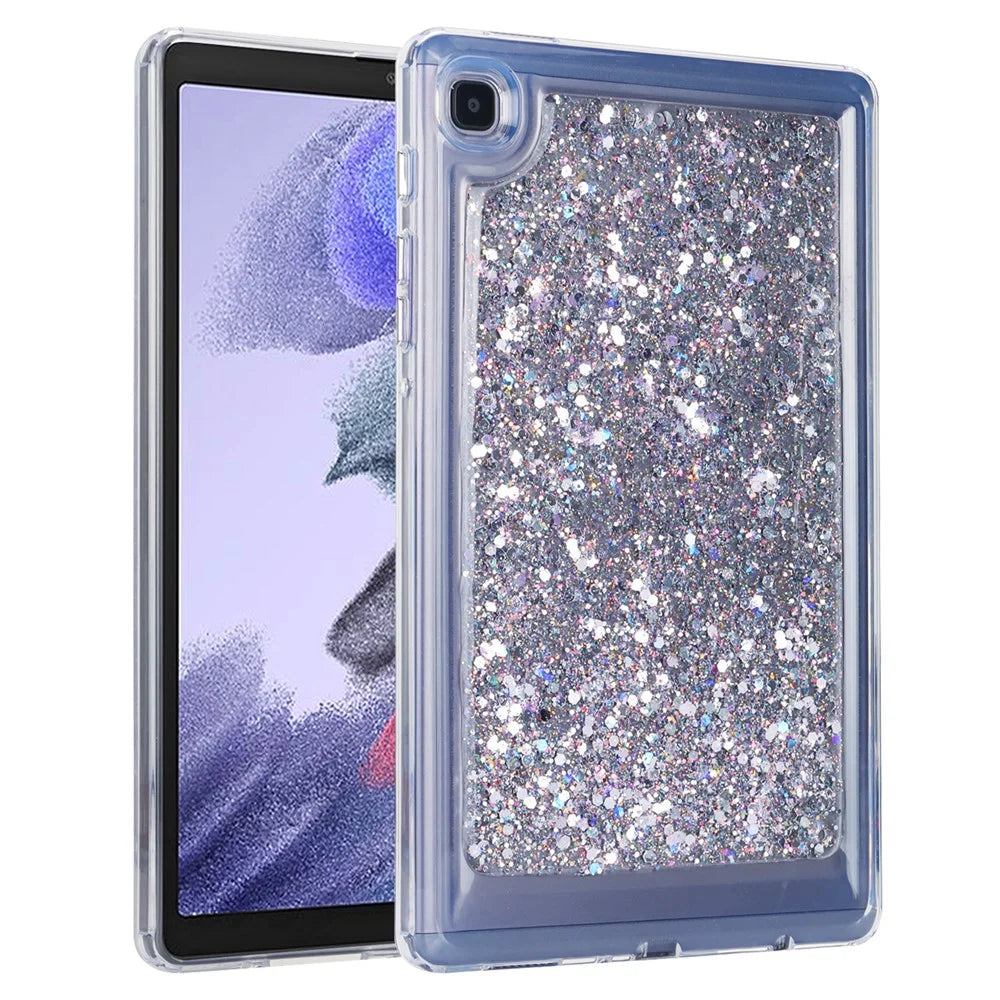For Samsung Galaxy Tab A7 Lite 8.7-inch T225 / T220 Anti-drop Protective Tablet Case Glitter TPU + PC Cover - Style A - 1