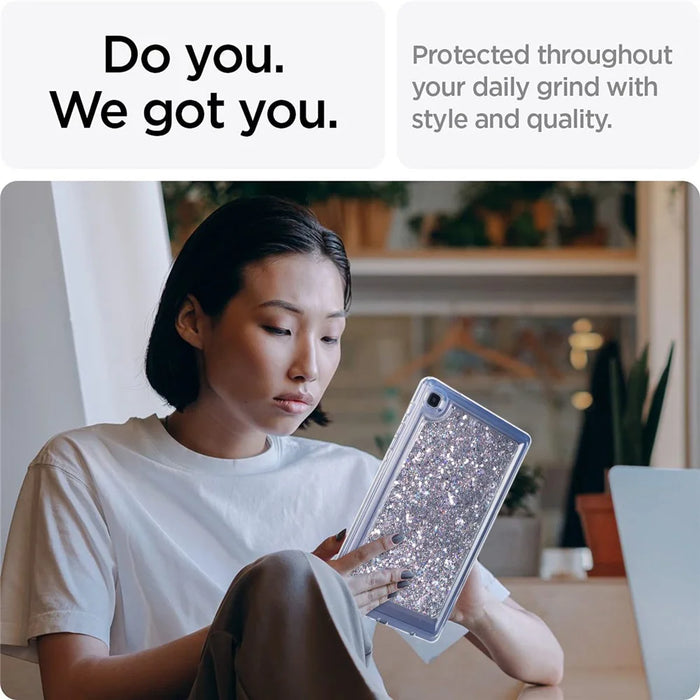For Samsung Galaxy Tab A7 Lite 8.7-inch T225 / T220 Anti-drop Protective Tablet Case Glitter TPU + PC Cover - Style A - 3