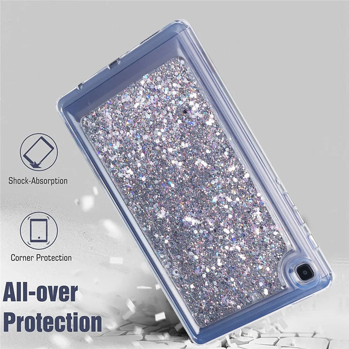 For Samsung Galaxy Tab A7 Lite 8.7-inch T225 / T220 Anti-drop Protective Tablet Case Glitter TPU + PC Cover - Style A - 4