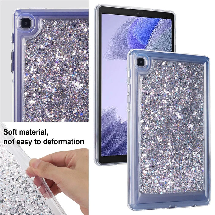 For Samsung Galaxy Tab A7 Lite 8.7-inch T225 / T220 Anti-drop Protective Tablet Case Glitter TPU + PC Cover - Style A - 7