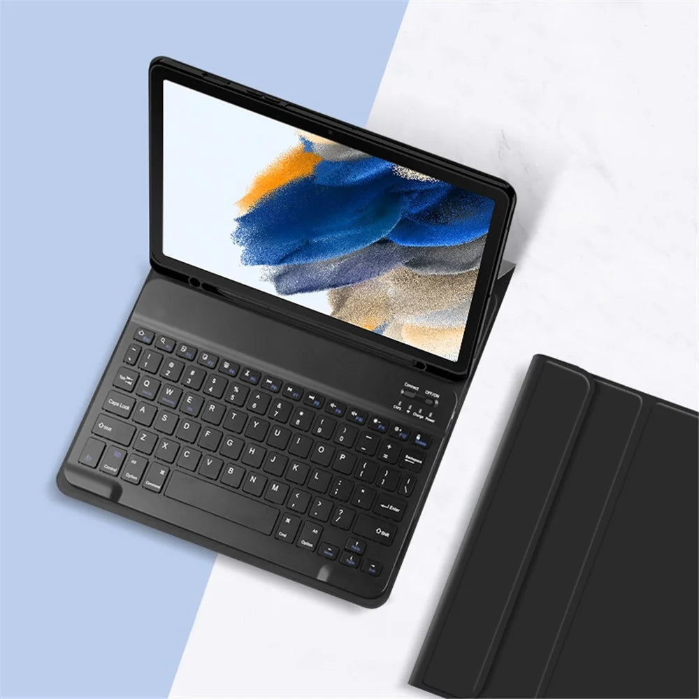 For Samsung Galaxy Tab A8 10.5 (2021) Leather Stand Tablet Case with Detachable Magnetic Wireless Keyboard (Without Touchpad) - 3