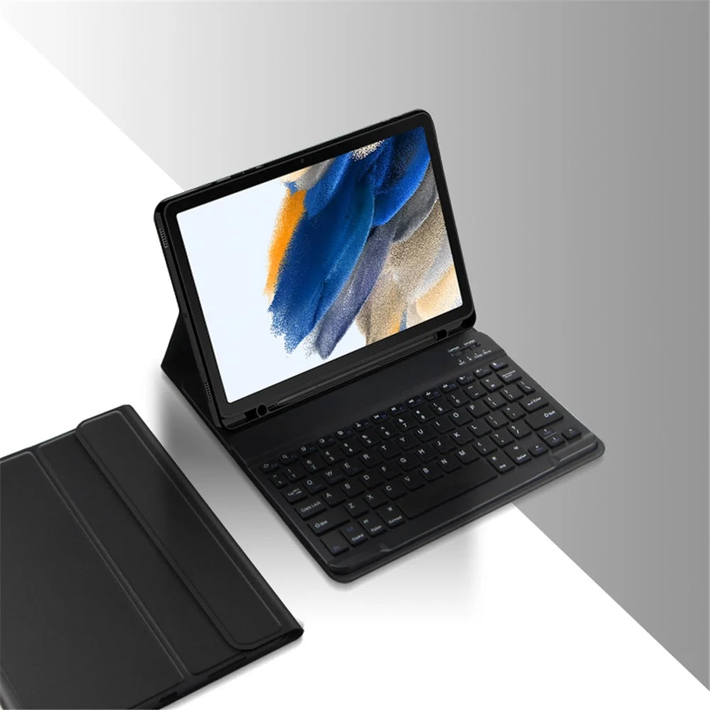 For Samsung Galaxy Tab A8 10.5 (2021) Leather Stand Tablet Case with Detachable Magnetic Wireless Keyboard (Without Touchpad) - 5