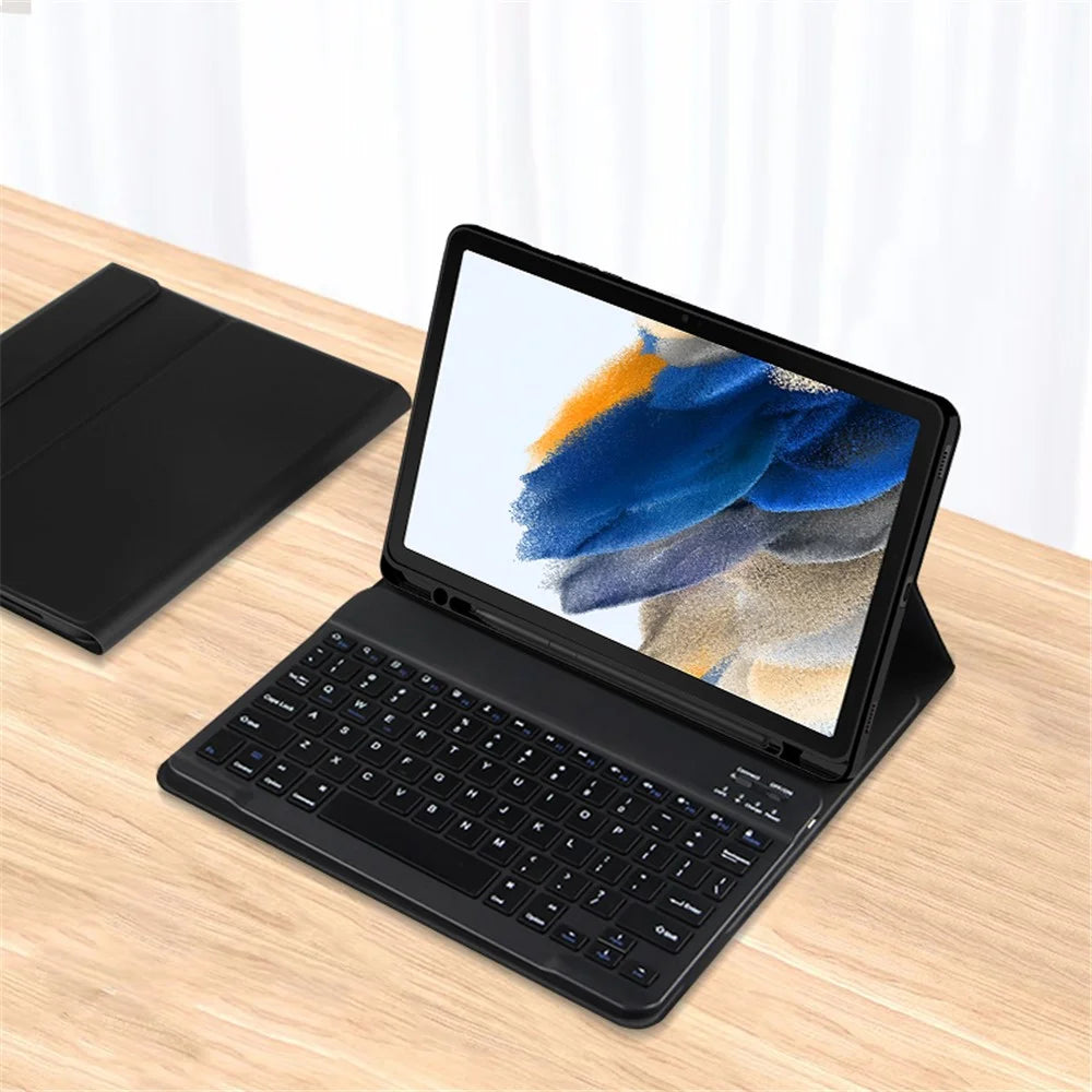 For Samsung Galaxy Tab A8 10.5 (2021) Leather Stand Tablet Case with Detachable Magnetic Wireless Keyboard (Without Touchpad) - 6