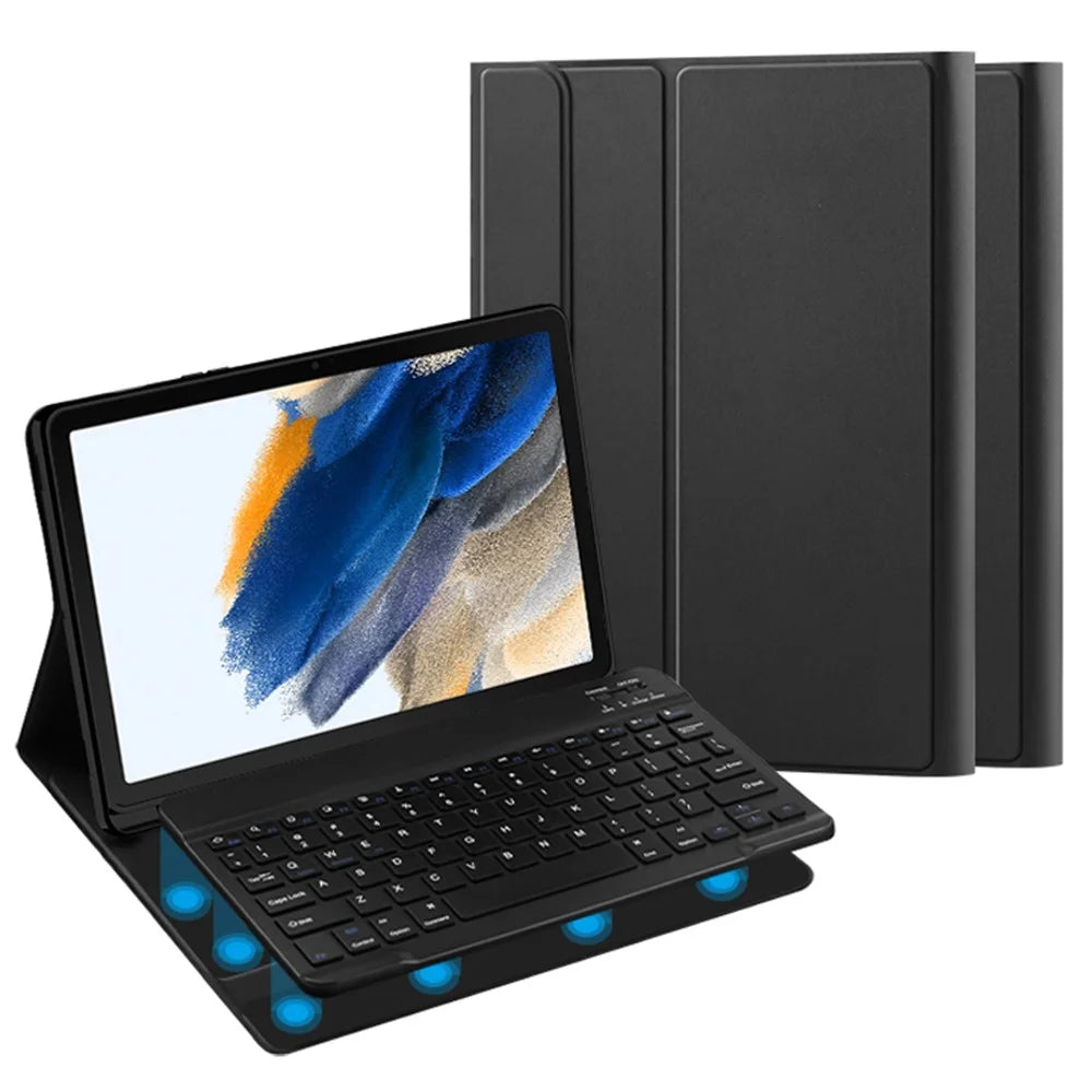 For Samsung Galaxy Tab A8 10.5 (2021) Leather Stand Tablet Case with Detachable Magnetic Wireless Keyboard (Without Touchpad) - 7