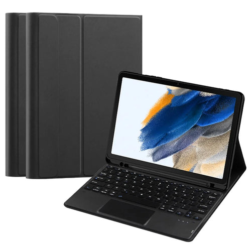 For Samsung Galaxy Tab A8 10.5 (2021) Bluetooth-compatible Keyboard + Detachable PU Leather Case with Pen Slot and Touchpad - 1