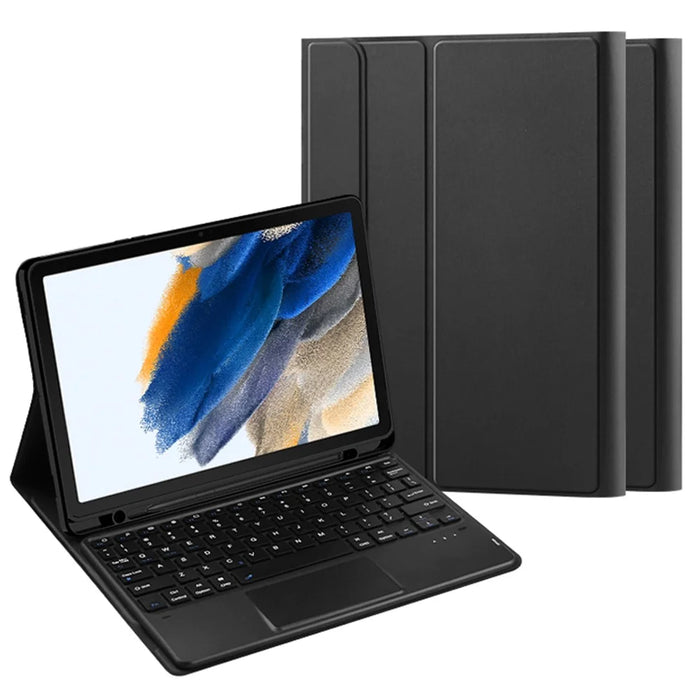 For Samsung Galaxy Tab A8 10.5 (2021) Bluetooth-compatible Keyboard + Detachable PU Leather Case with Pen Slot and Touchpad - 2