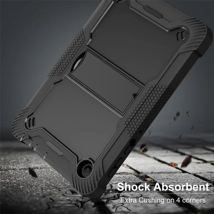 Kickstand Case for TCL Tab 8 LE 9137W / 9132W , Silicone + PC Drop-proof Tablet Cover - Black - 6