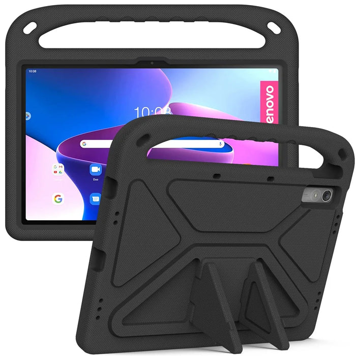 For Lenovo Tab P11 Gen 2 Hand Grip EVA Tablet Case Kickstand Shockproof Tablet Cover - Black - 1