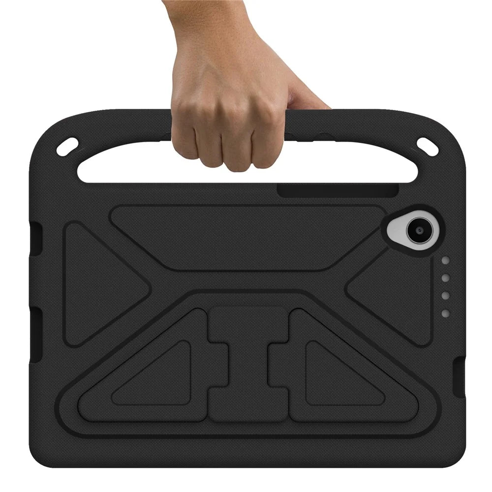 For Lenovo Tab M8 (4th Gen) 2024 TB-301XU / M8 (4th Gen) 2023 TB-300FU Hand Grip EVA Tablet Case Foldable Kickstand Tablet Cover - Black - 4
