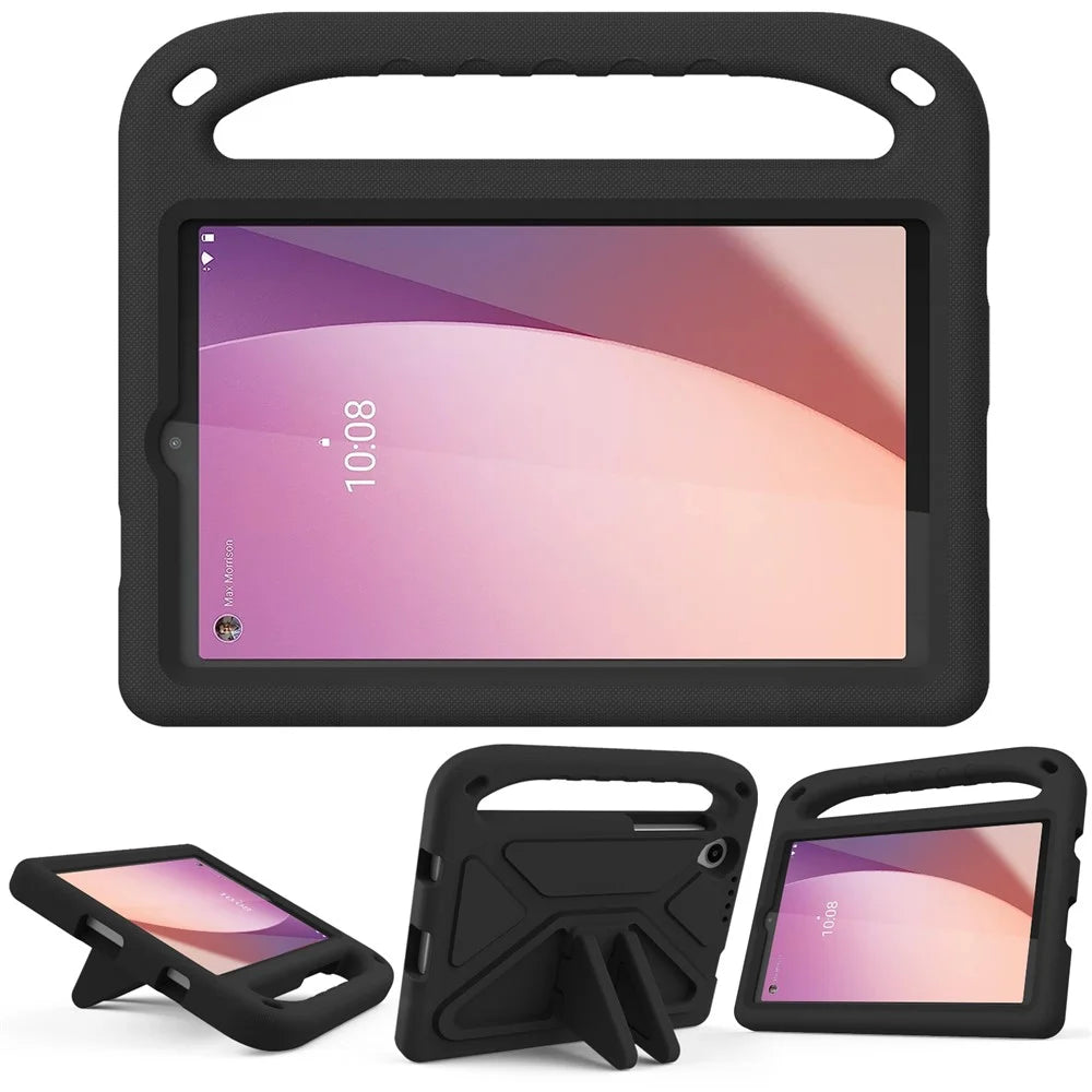 For Lenovo Tab M8 (4th Gen) 2024 TB-301XU / M8 (4th Gen) 2023 TB-300FU Hand Grip EVA Tablet Case Foldable Kickstand Tablet Cover - Black - 6