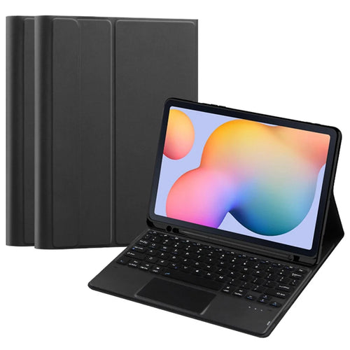For Samsung Galaxy Tab S6 Lite (2024) / S6 Lite (2022) / S6 Lite (2020) PU Leather Stand Case BT Keyboard Built-in Touchpad and Pen Slot - 1