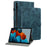 For Samsung Galaxy Tab S10+ / S9+ Imprinted Cute Tiger Pattern Tablet Case PU Leather Card Holder Stand Cover - Dark Blue - 1