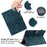 For Samsung Galaxy Tab S10+ / S9+ Imprinted Cute Tiger Pattern Tablet Case PU Leather Card Holder Stand Cover - Dark Blue - 7