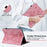 For Samsung Galaxy Tab S10 FE / S9 FE / S9 Stand Folio Case PU Leather Imprinted Cards Holder Tablet Cover - Pink - 7