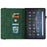 For Amazon Fire Max 11 PU Leather Tablet Case Imprinted Butterfly Flower Stand Flip Cover with Card Holder - Green - 5