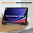 Tri-fold Stand Case for Samsung Galaxy Tab S10 Lite / S10 FE / S9 FE / S9 PU Leather Tablet Cover with Pen Slot - Black - 4