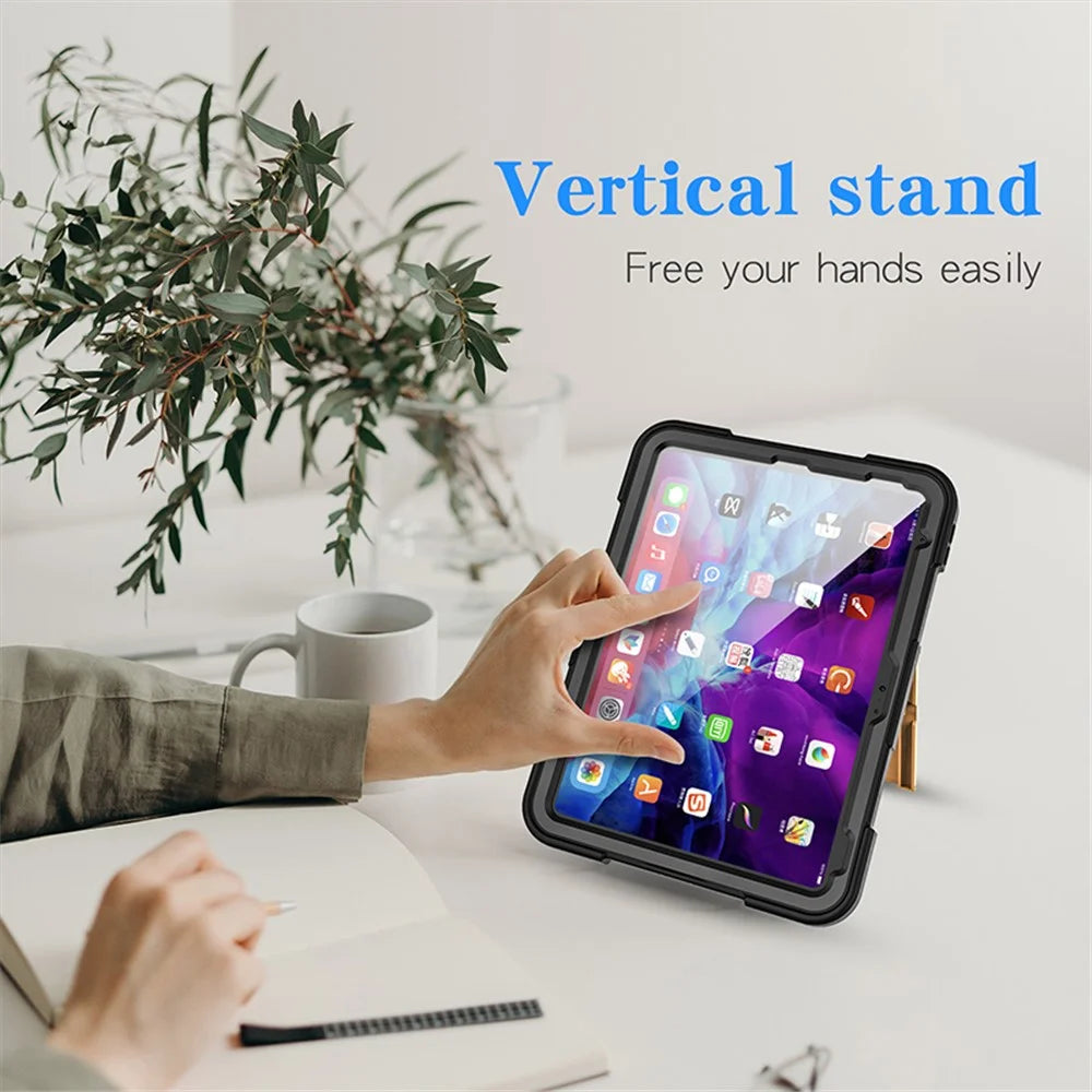SP IP68 Waterproof Case for iPad (2025) / 10.9 (2022) Hand Strap Kickstand Full-Body Protective Cover with Screen Protector - 3