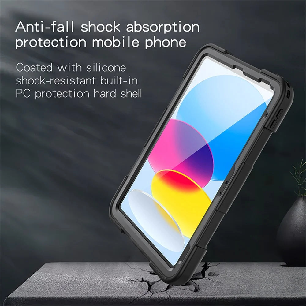 SP IP68 Waterproof Case for iPad (2025) / 10.9 (2022) Hand Strap Kickstand Full-Body Protective Cover with Screen Protector - 4