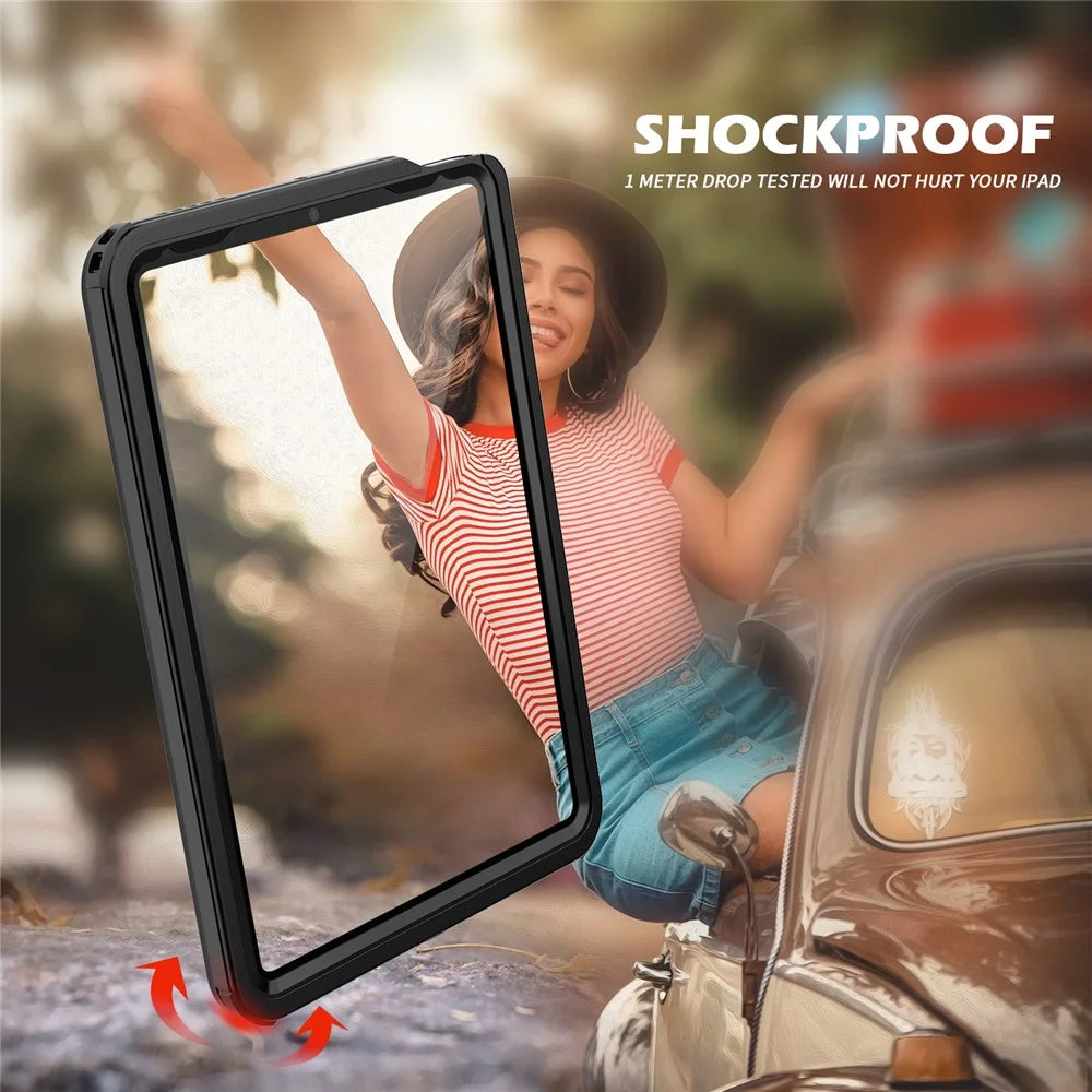 FS IP68 Waterproof Case for iPad Air (2020) / (2022) , Shockproof Dropproof Full Body Protective Cover with Screen Protector - 4