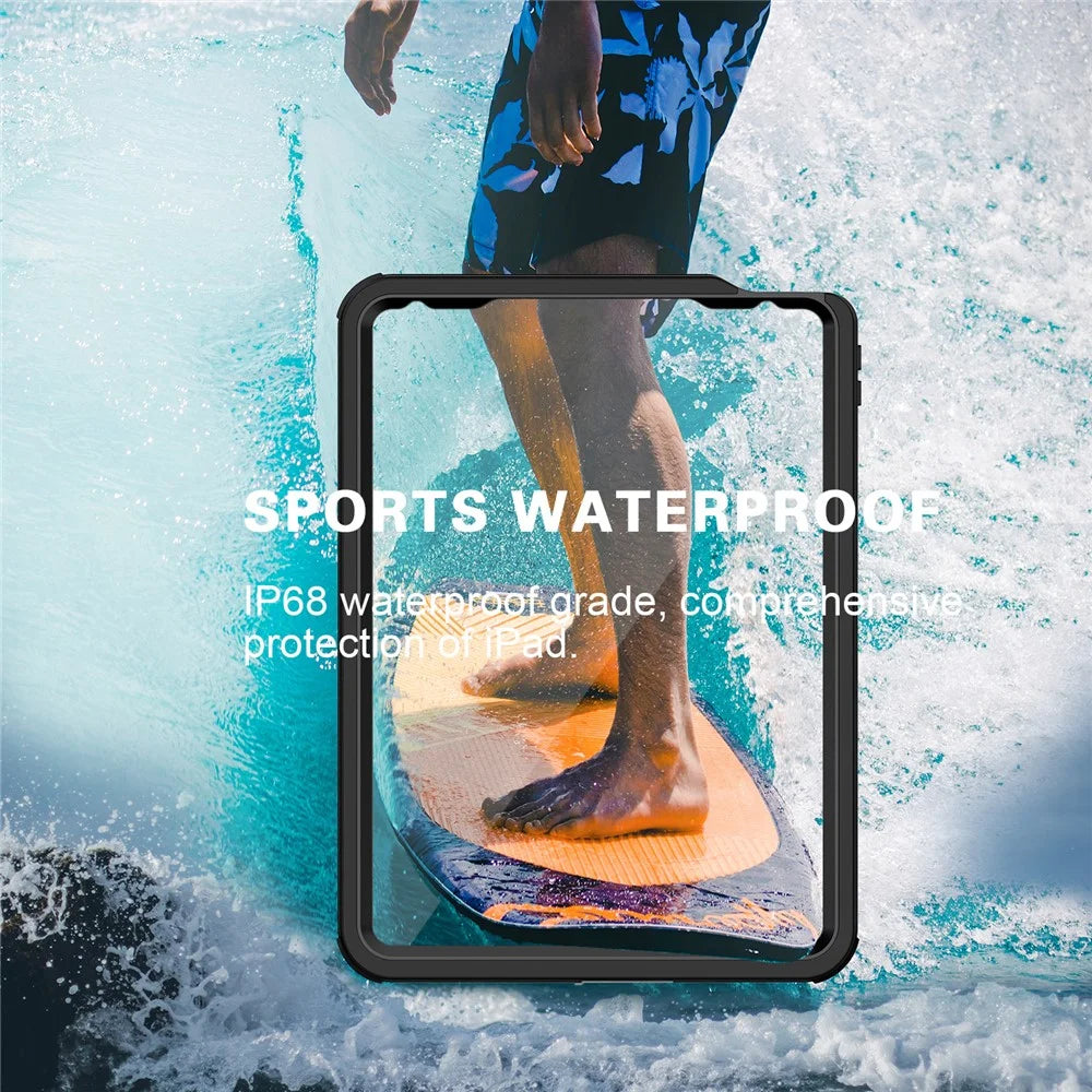 FS IP68 Waterproof Case for iPad Air (2020) / (2022) , Shockproof Dropproof Full Body Protective Cover with Screen Protector - 5