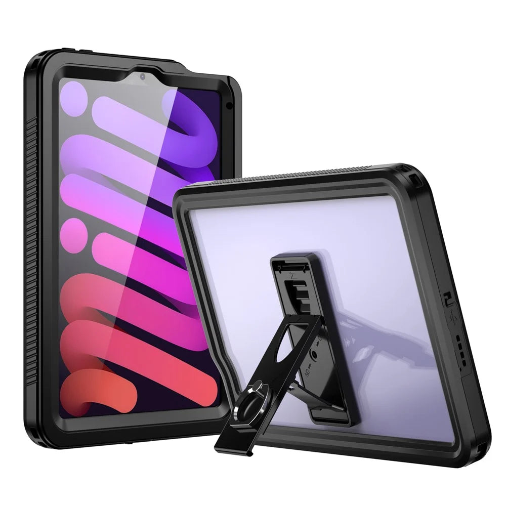FS Tablet Case for iPad mini (2024) / mini (2021) IP68 Waterproof Shockproof Dustproof Kickstand Cover with Screen Protector - 1