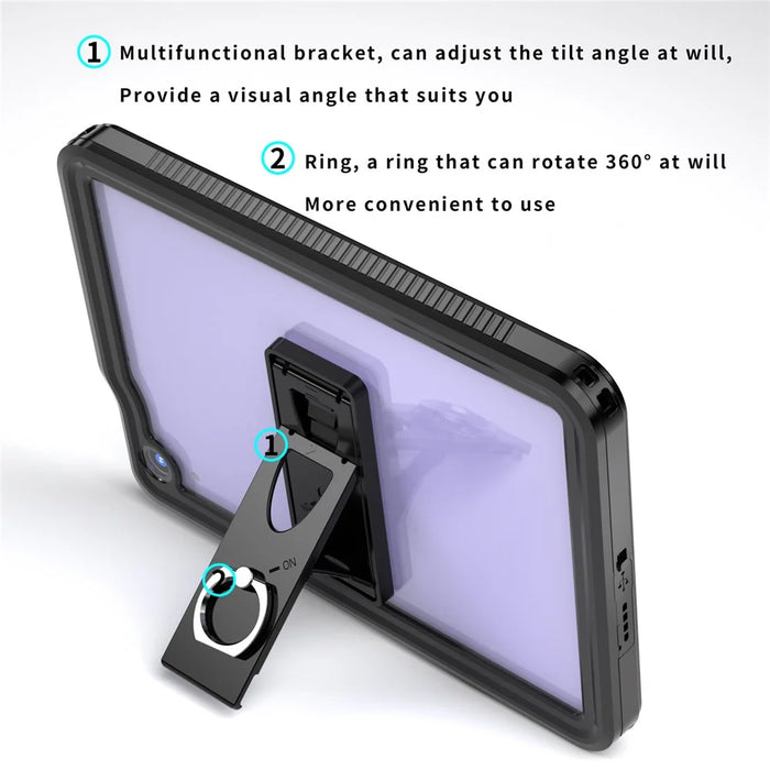 FS Tablet Case for iPad mini (2024) / mini (2021) IP68 Waterproof Shockproof Dustproof Kickstand Cover with Screen Protector - 5