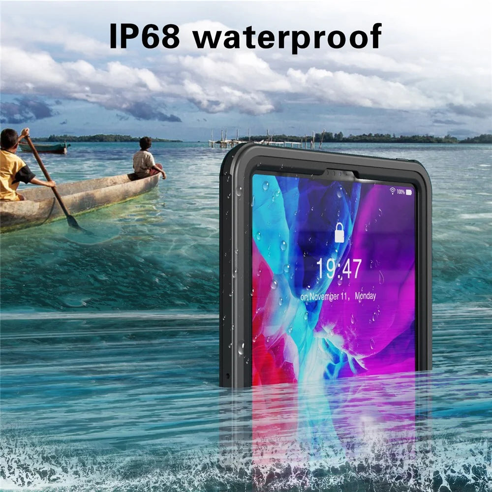 FS IP68 Waterproof Tablet Case for iPad Pro 11 (2020) / (2021) / (2022) , Clear Shockproof Dustproof Full Body Protection Cover with Screen Film - 5