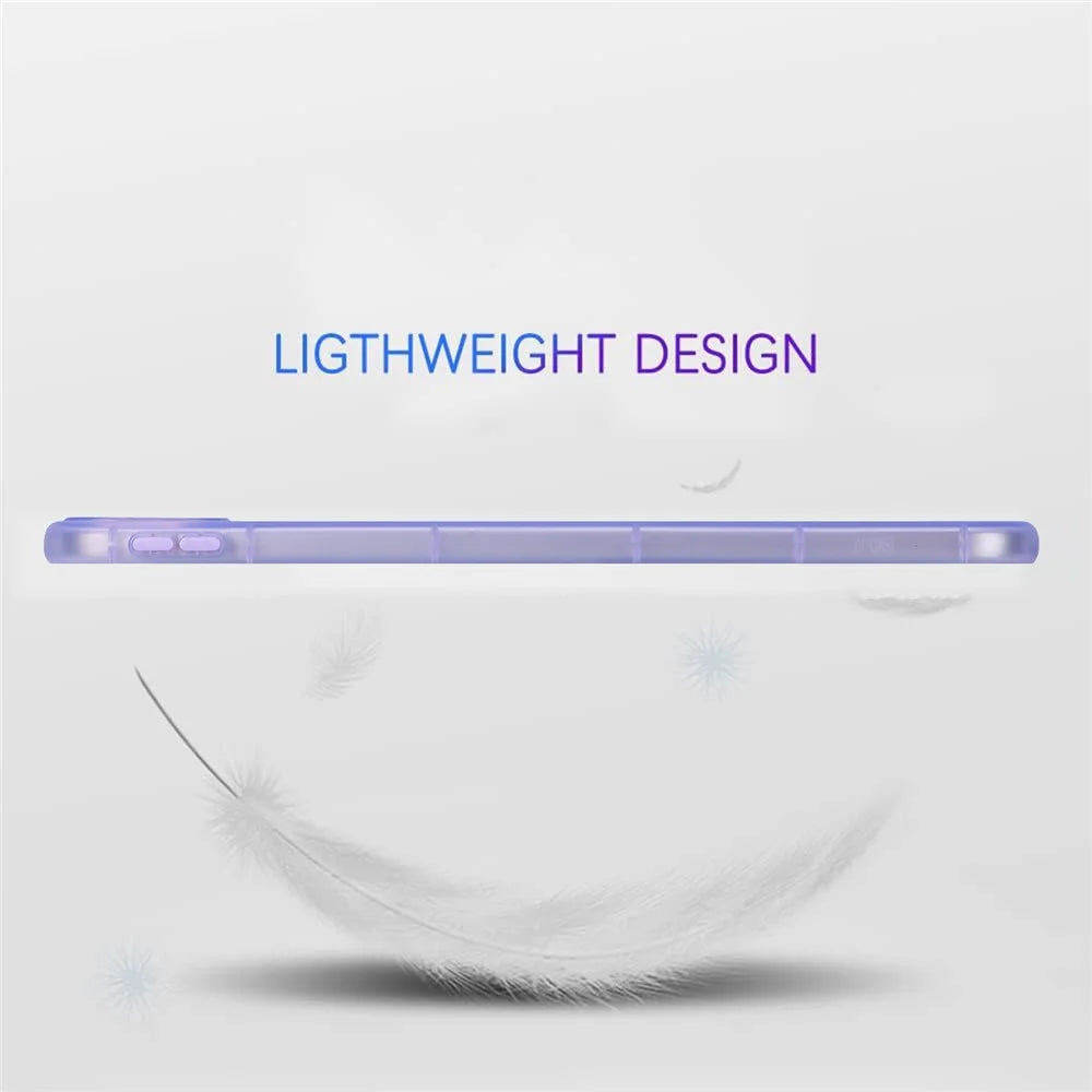 For iPad (2025) / 10.9 (2022) TPU Tablet Case Marble Pattern Printing Shockproof Back Cover Shell - Purple - 3