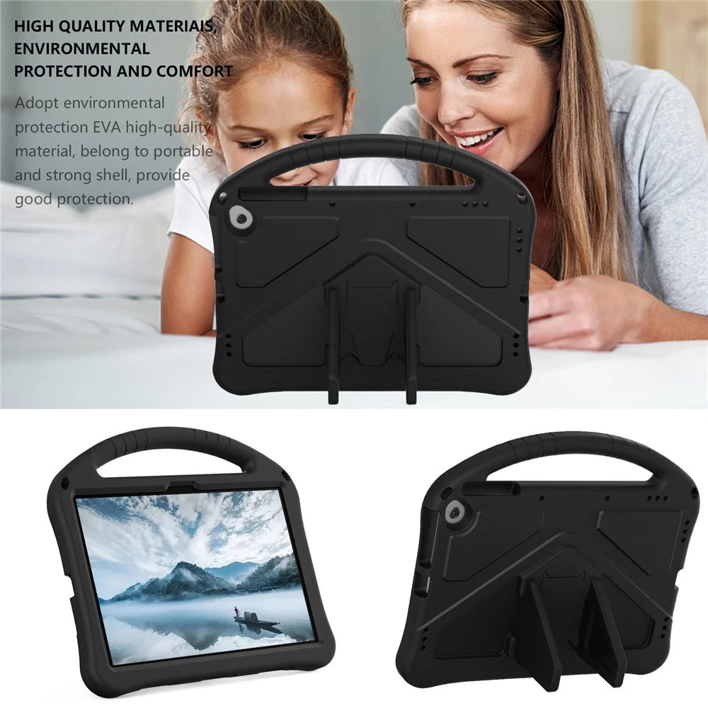 EVA Protective Cover for Amazon Fire Max 11 / Google Pixel Tablet , Grip Handle Kickstand Tablet Case - Black - 3