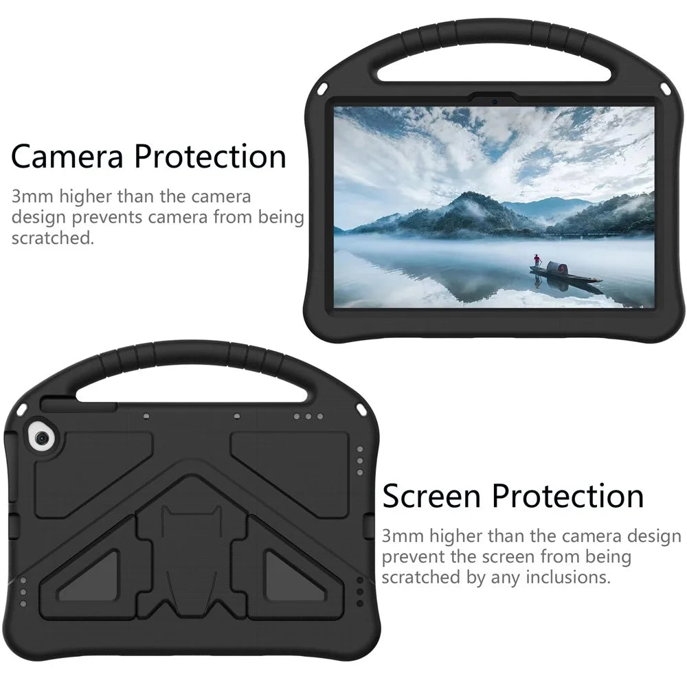 EVA Protective Cover for Amazon Fire Max 11 / Google Pixel Tablet , Grip Handle Kickstand Tablet Case - Black - 4