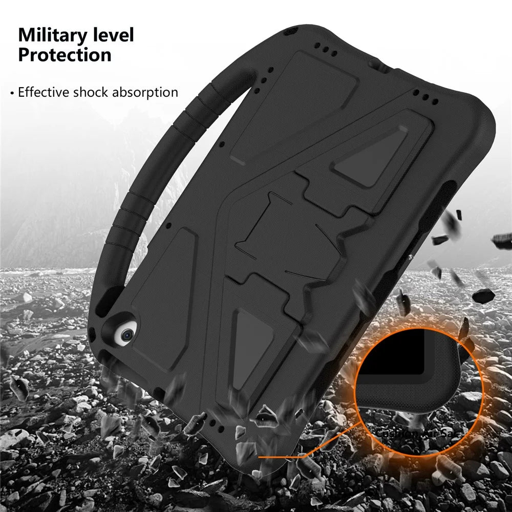 EVA Protective Cover for Amazon Fire Max 11 / Google Pixel Tablet , Grip Handle Kickstand Tablet Case - Black - 5