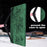 For Amazon Fire Max 11 PU Leather Wallet Tablet Case Imprinted Butterfly Stand Tablet Cover - Green - 6