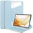 For Samsung Galaxy Tab S9+ PU Leather+Acrylic Tablet Case 360-Degree Rotating Stand Cover (without Keyboard) - Sky Blue - 1