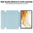 Tablet Case with Wireless Keyboard for Samsung Galaxy Tab S9+ , 360-Degree Rotating Stand PU Leather+Acrylic Cover - Sky Blue - 2