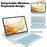 Tablet Case with Wireless Keyboard for Samsung Galaxy Tab S9+ , 360-Degree Rotating Stand PU Leather+Acrylic Cover - Sky Blue - 3